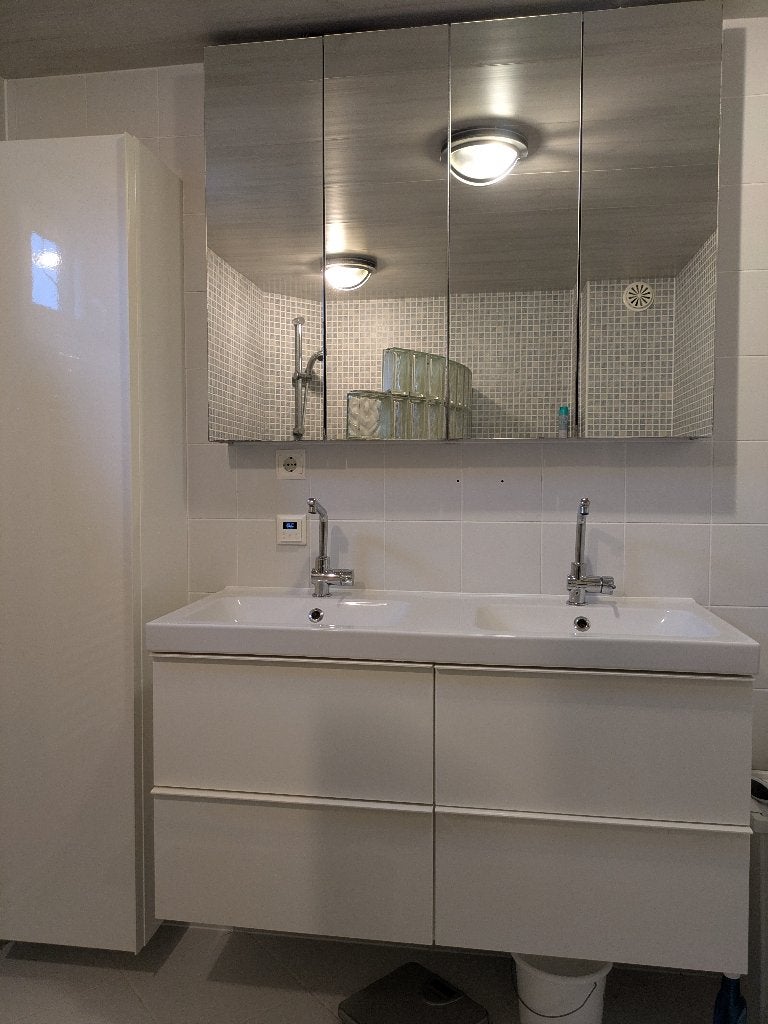 IKEA Badmeubel set hoogglans wit, Ophalen, 100 tot 150 cm, Overige typen, Zo goed als nieuw