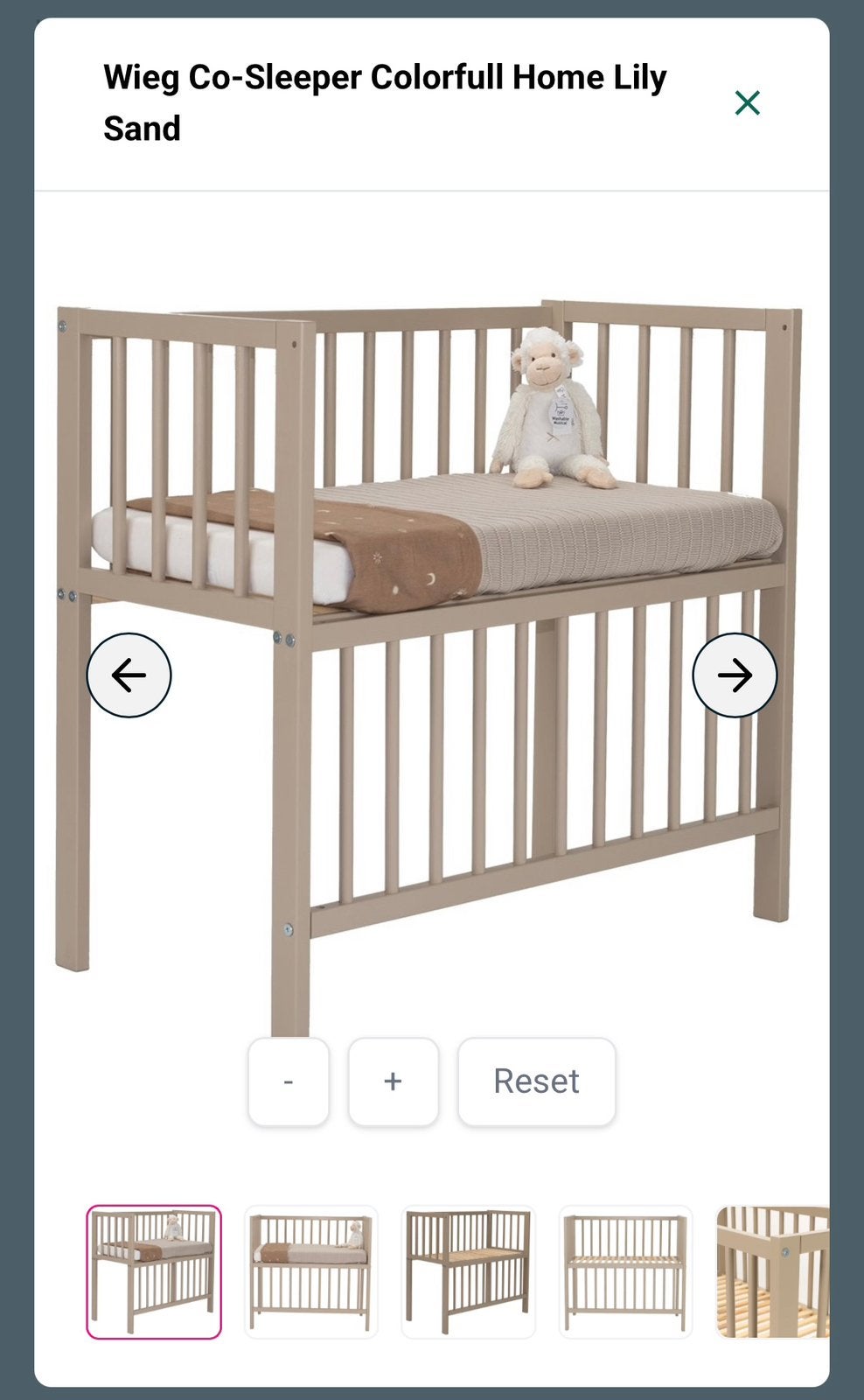Baby Wieg Co-Sleeper + hoge kwaliteit matras, Ophalen, Zo goed als nieuw, Wieg