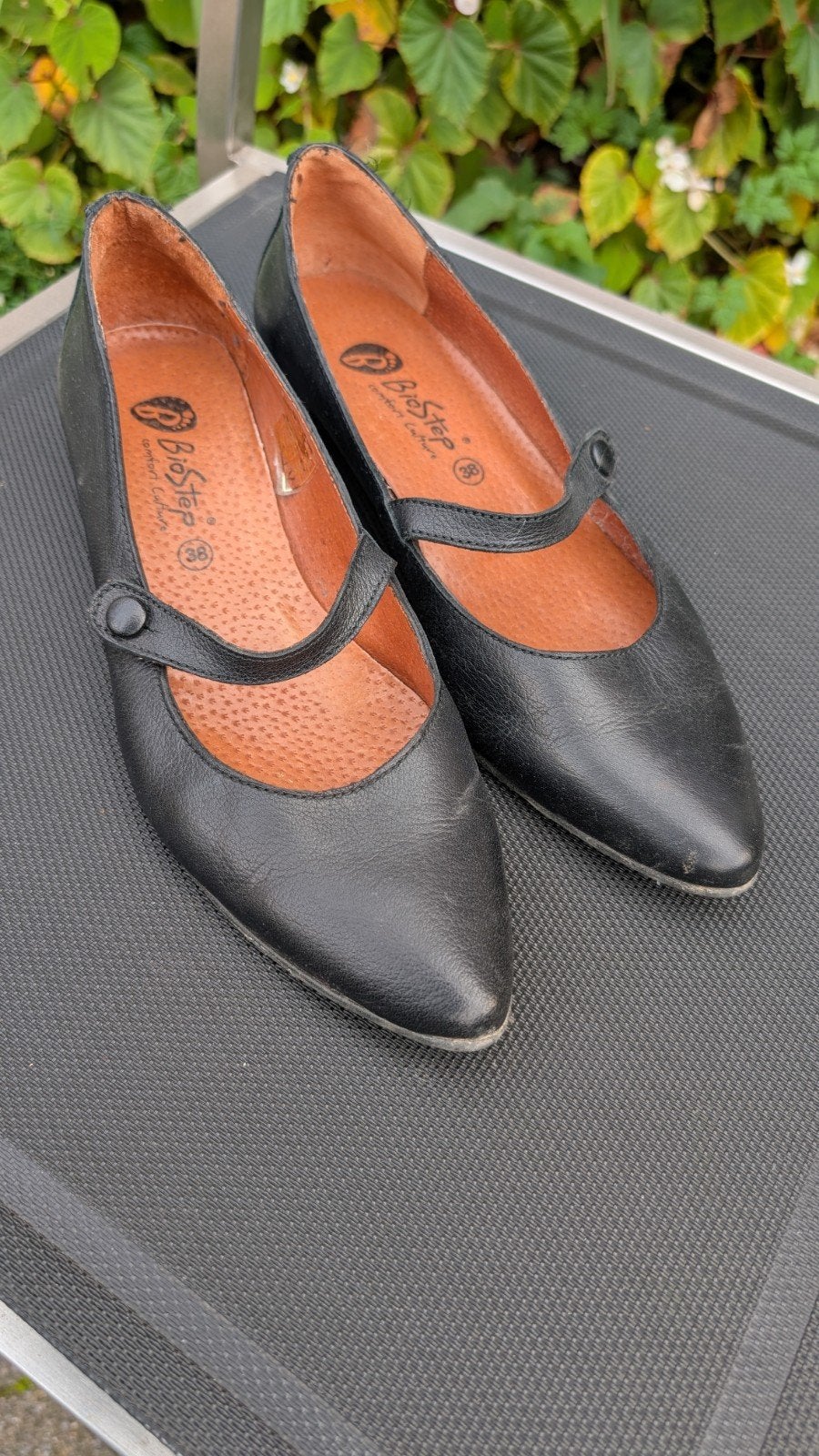 Ballerina's Mary Jane's - Echt Leer - Maat 38, Zwart, Gedragen, Biostep, Ballerina's