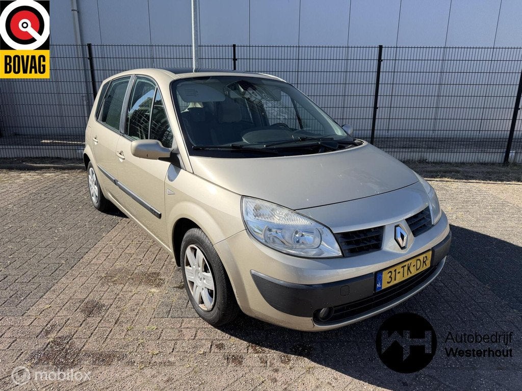 Renault Scenic 1.6-16V Tech Line|PANODAK|6BAK|AIRCO|KOOPJE, Auto's, Renault, Gebruikt, 1295 kg, 4 cilinders, Beige