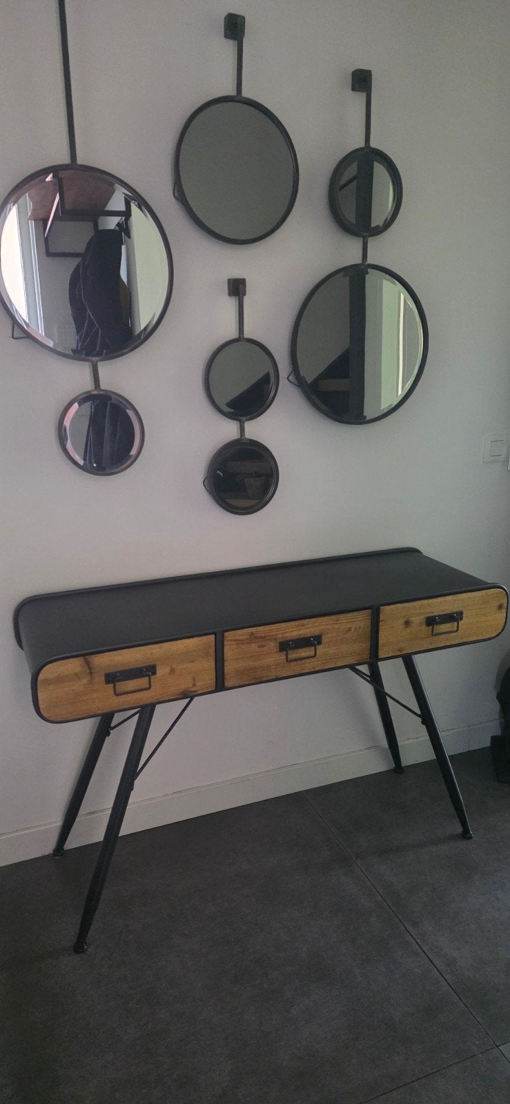 Dressoir/Sidetable met lades - Industrieel design, Met lades, Gebruikt, Hout, Ophalen of Verzenden