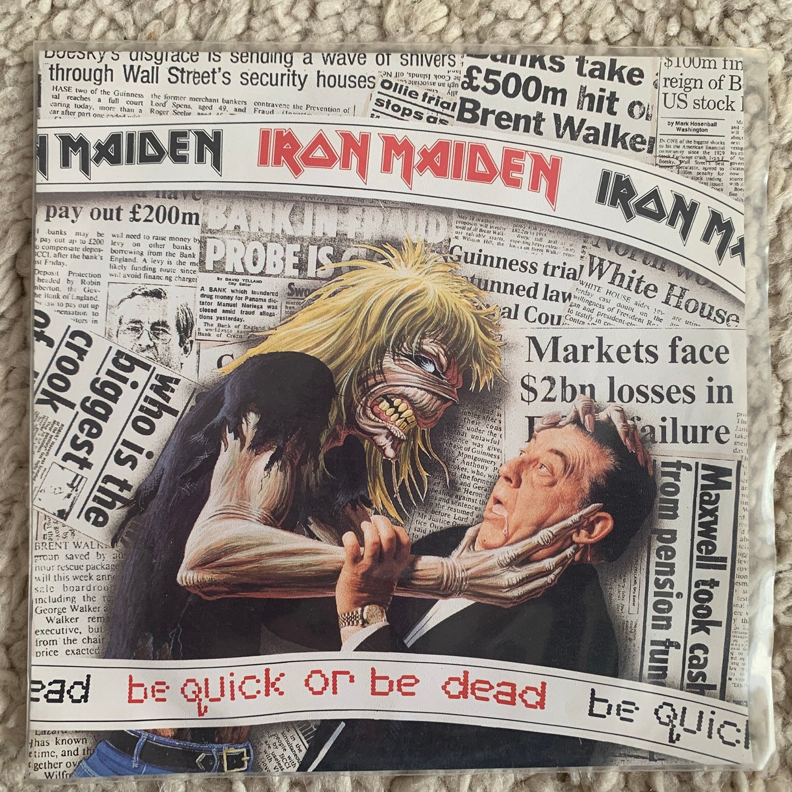 45/ Iron maiden / be quick or be dead, Cd's en Dvd's, Vinyl Singles, Ophalen of Verzenden, Zo goed als nieuw, Rock en Metal