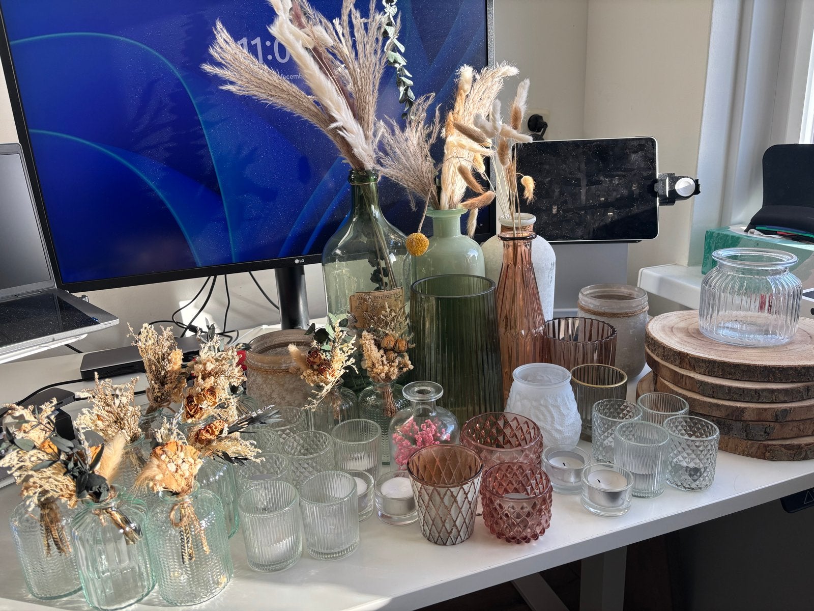 Complete Bruiloft Decoratiepakket - Boho/Landelijk Stijl, Ophalen, Hout, Boho, Roze