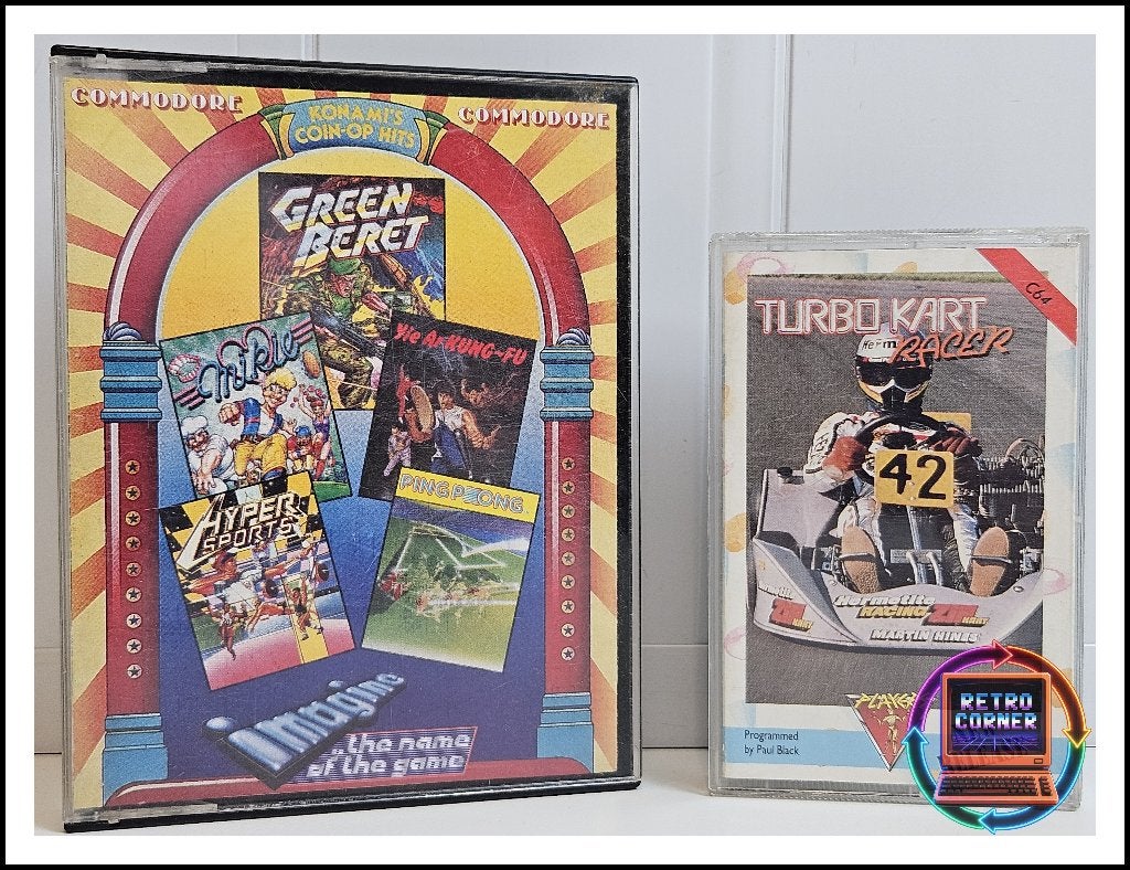Commodore 64 Konami Coin-Op Hits + Turbo Kart Racer, Ophalen, Commodore C 64