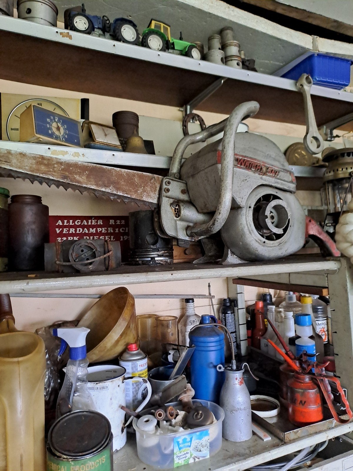 Authentieke Wright Saw motorzaag uit de jaren '50, Antiek en Kunst, Ophalen of Verzenden