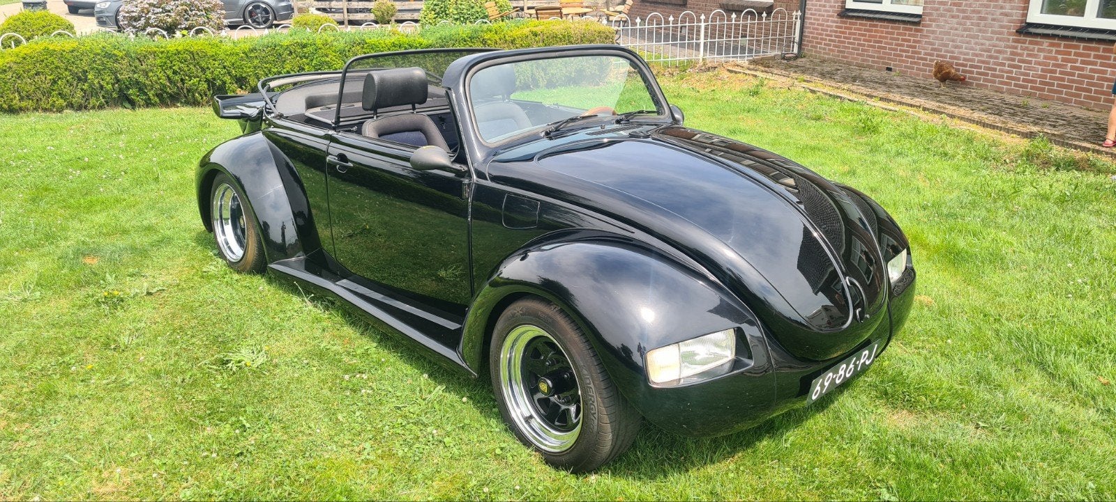 Vw kever cabrio 1970 Zwart dannert 1.6 belasting/apk vrij, Auto's, Achterwielaandrijving, 54 pk, Zwart, Cabriolet