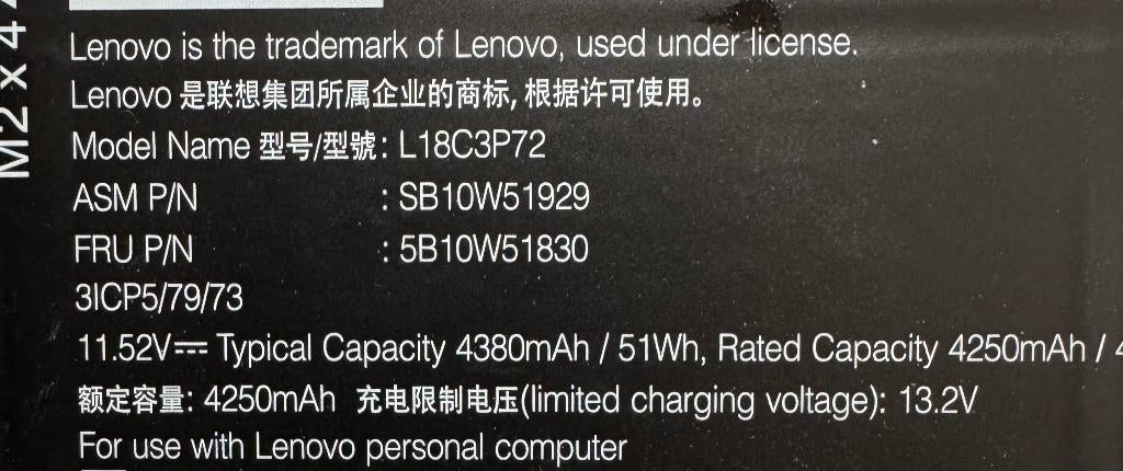 32x accu Lenovo ThinkPad T490 T495 P43s P14s T14 Gen 1 2, Ophalen of Verzenden, Gebruikt, Lenovo