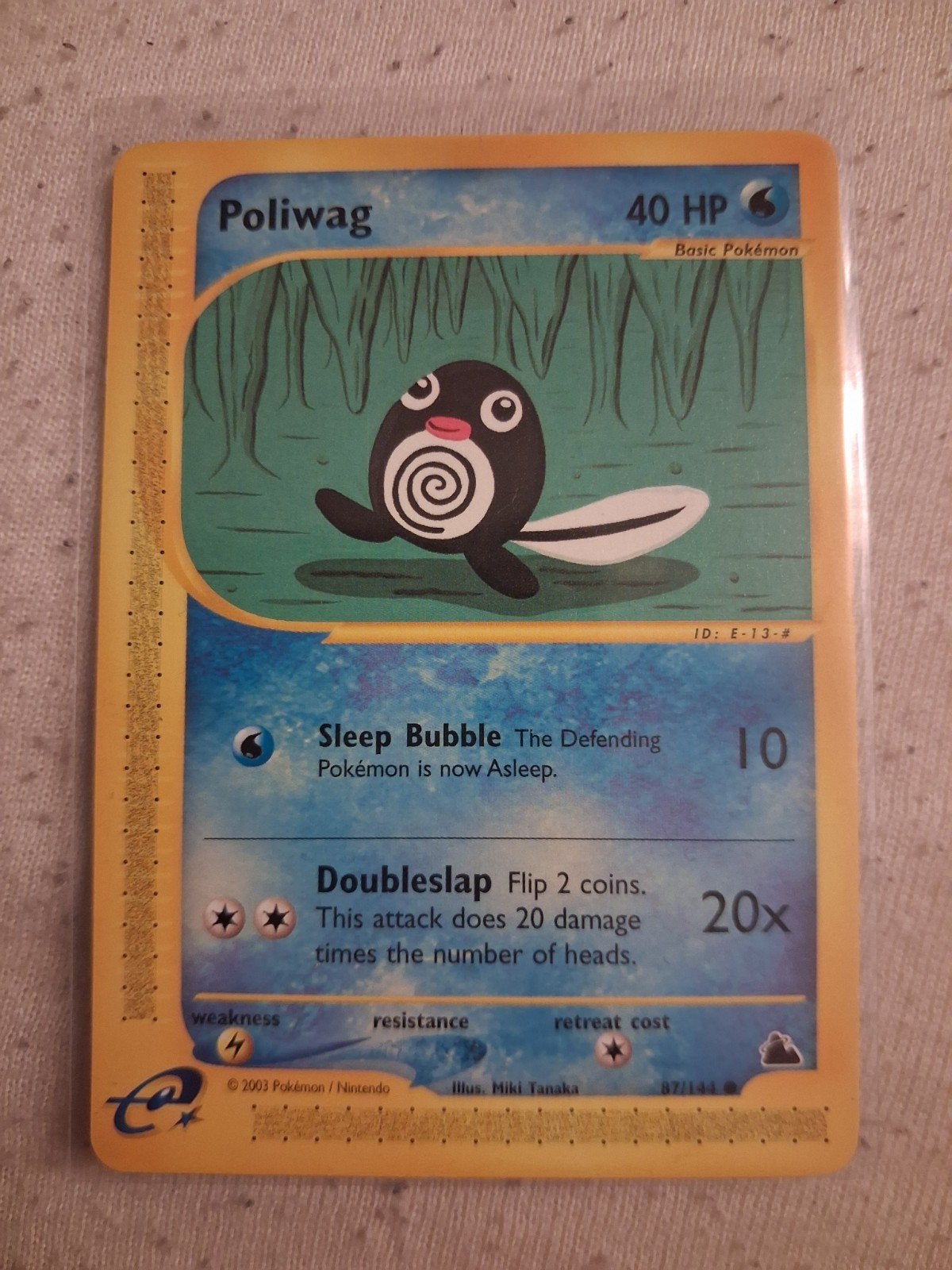 Pokémon Kaart: Poliwag 87/144, Hobby en Vrije tijd, Ophalen of Verzenden, Gebruikt, Losse kaart