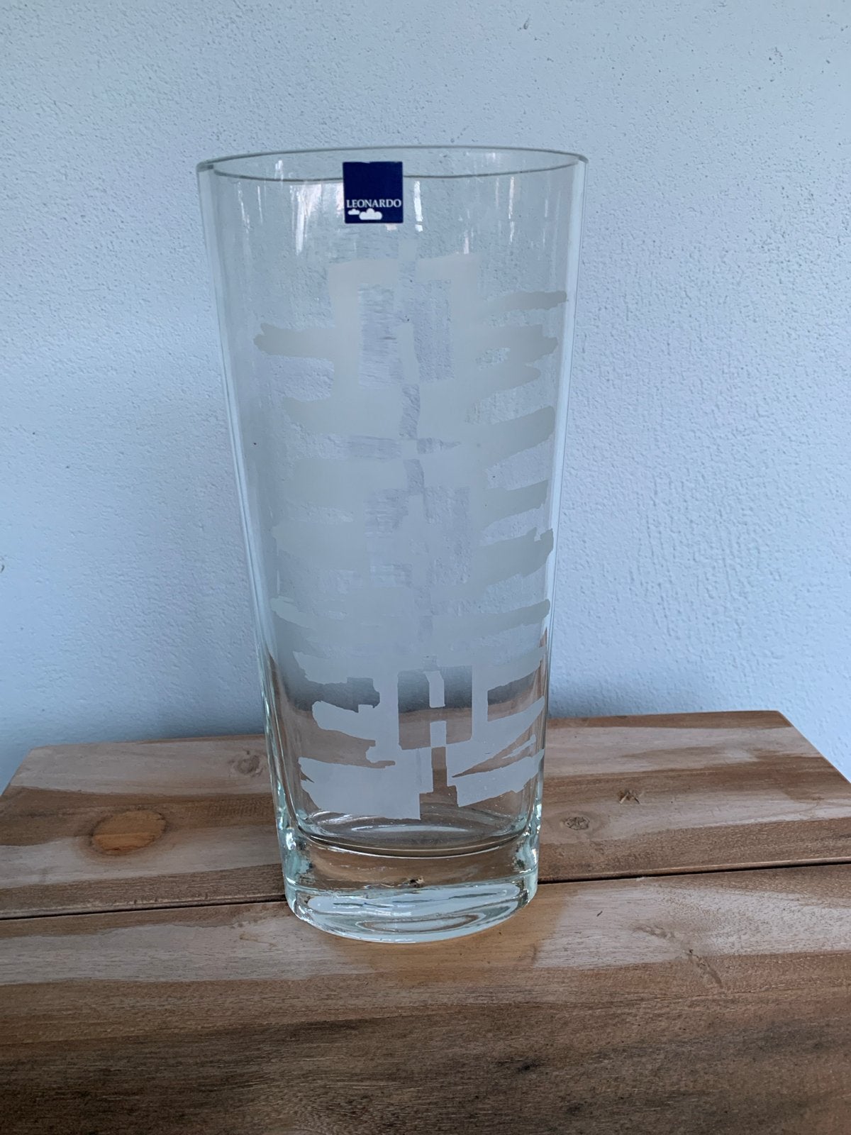 Leonardo Glazen Vaas met Abstract Design, Ophalen of Verzenden, Zo goed als nieuw, Overige kleuren, Glas