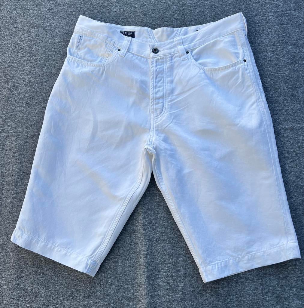 Armani Jeans heren shorts maat 50 (XL) – perfecte staat, Ophalen of Verzenden, Zo goed als nieuw, Wit