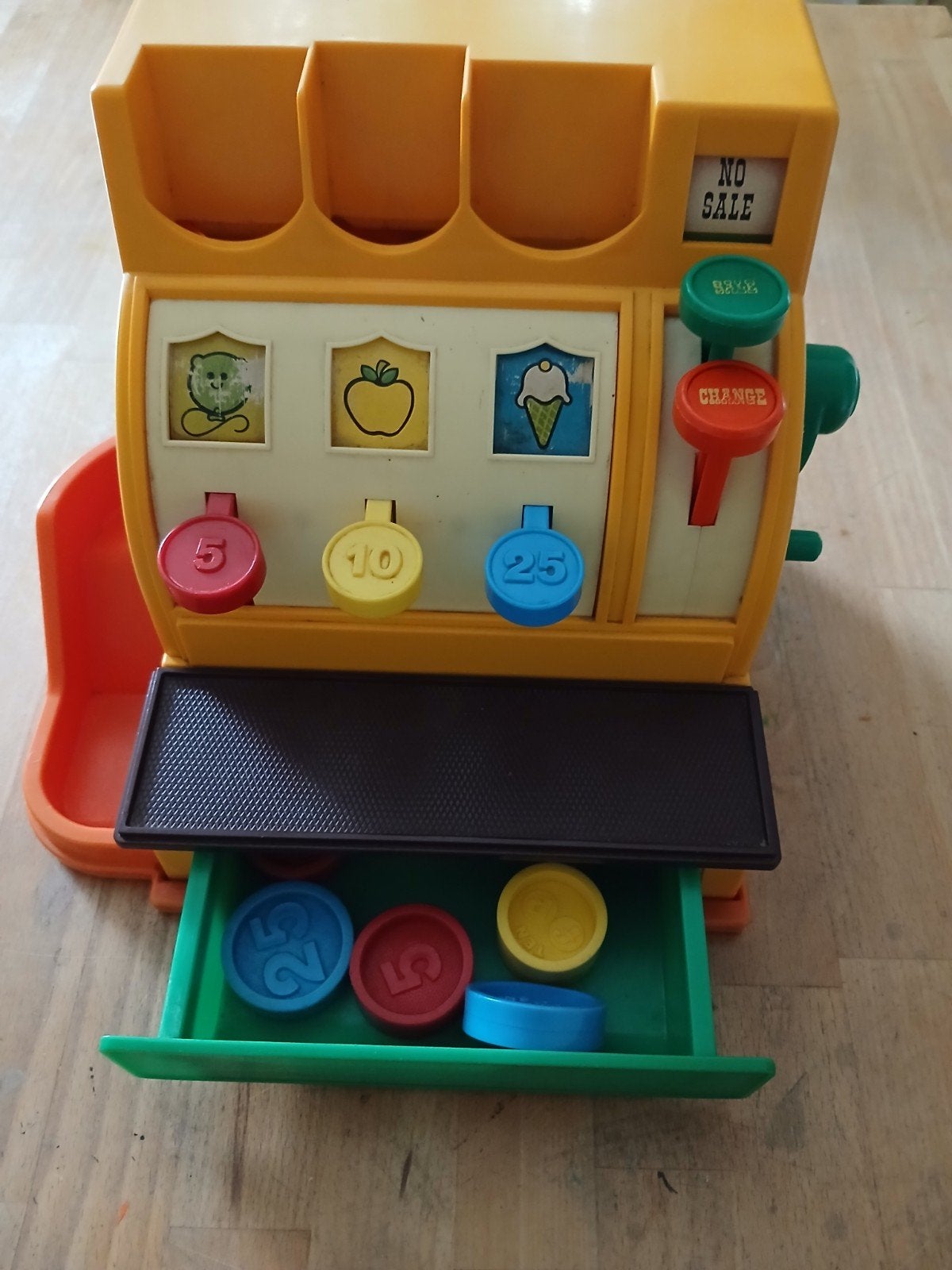 vintage fisher price kassa, Ophalen of Verzenden, Gebruikt, Speelset, Met geluid