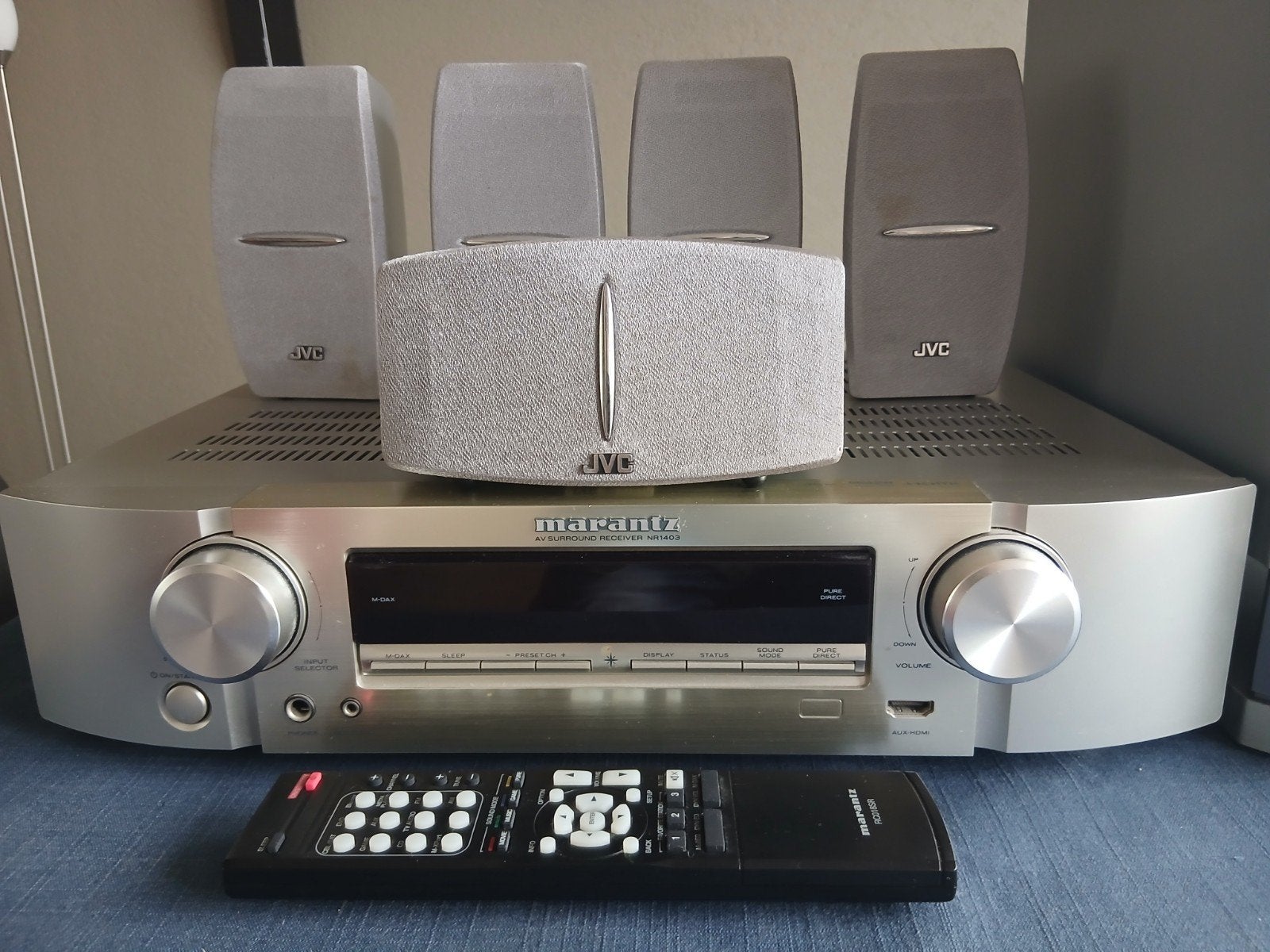 Marantz versterker NR1403 met JVC 5.1 Home Cinema Set, Ophalen, 5.1-systeem, 70 watt of meer, JVC
