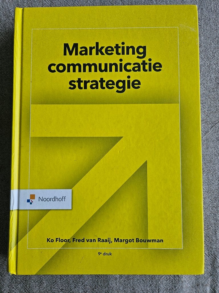 Marketing communicatie strategie - Ko Floor e.a. - 9e druk, Boeken, Ophalen of Verzenden, Alpha, Zo goed als nieuw, HBO