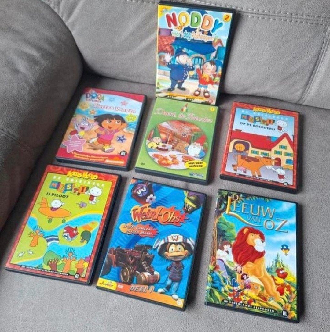 Kinder DVD collectie: 7 stuks, Cd's en Dvd's, Animatie, Alle leeftijden, Zo goed als nieuw, Film