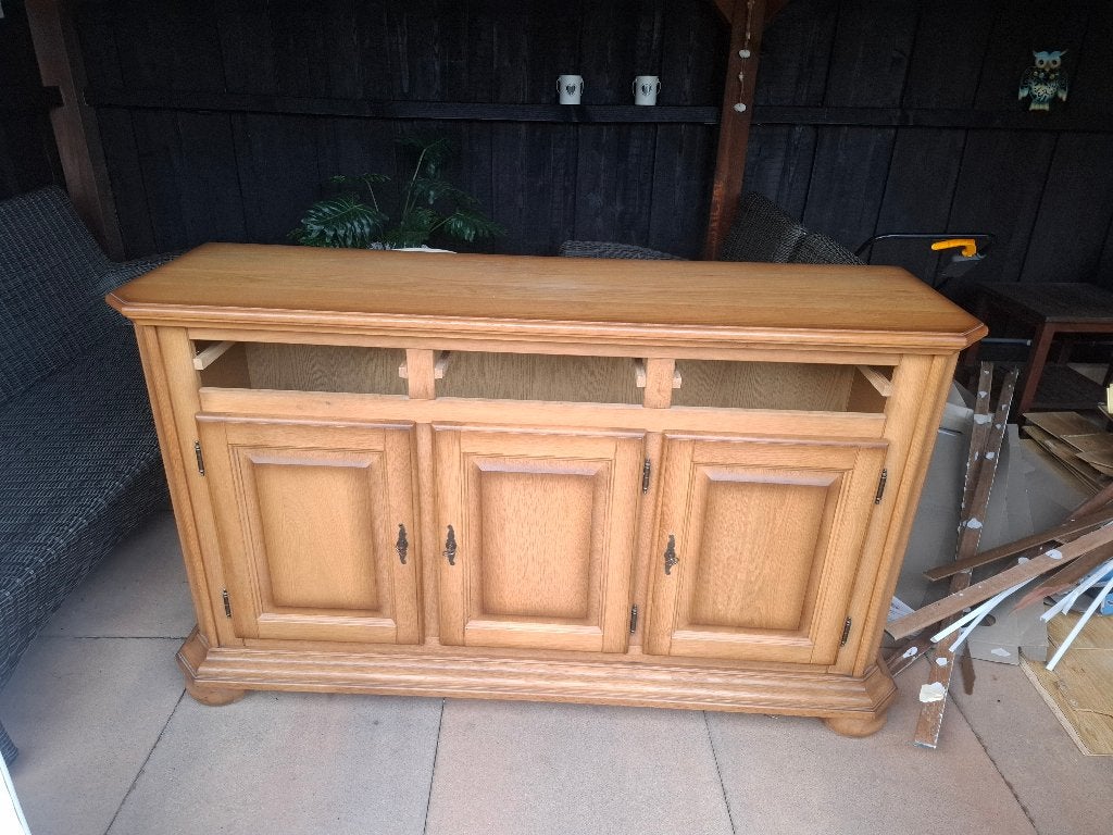Dressoir  blank eiken, Ophalen, Met lade(s), 150 tot 200 cm, Eikenhout