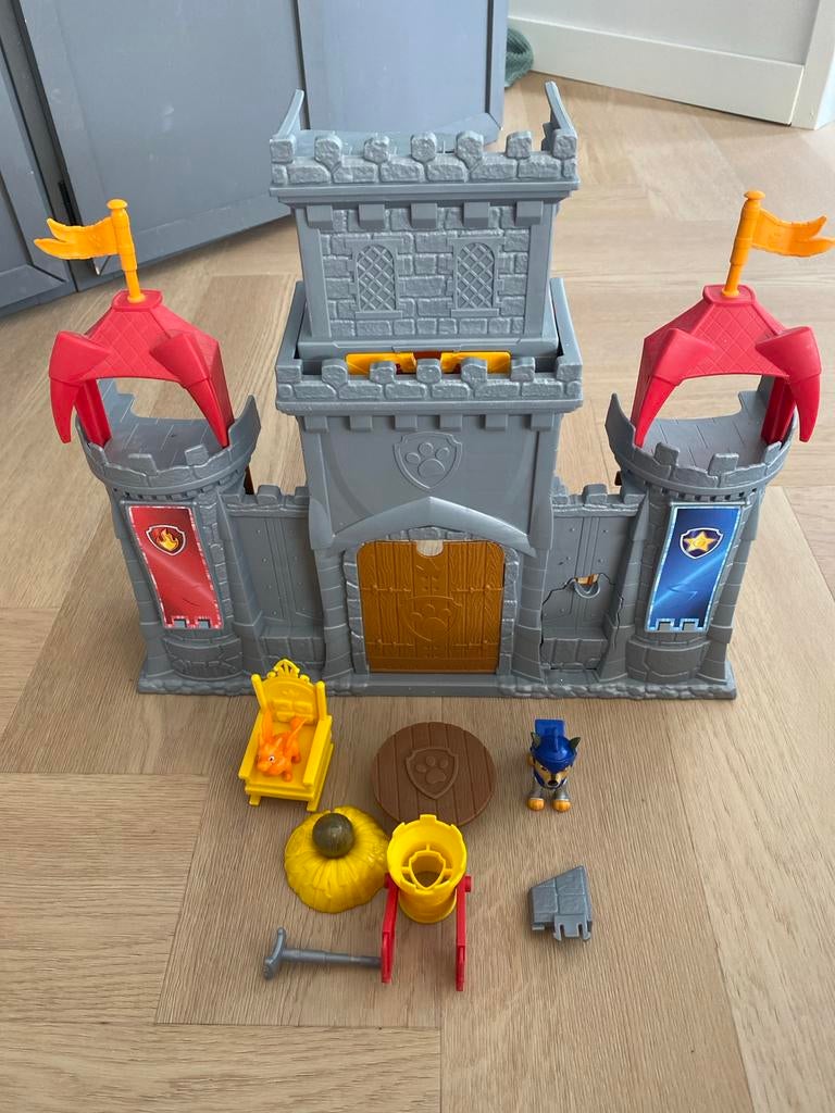 Paw Patrol Kasteel met Chase en draak, Ophalen of Verzenden, Zo goed als nieuw