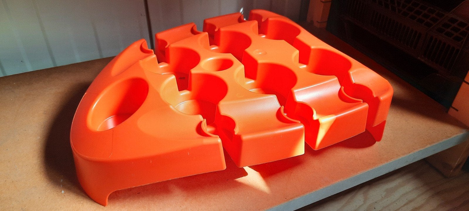 Catchy oranje dienbladen, Ophalen of Verzenden, Rond, Kunststof