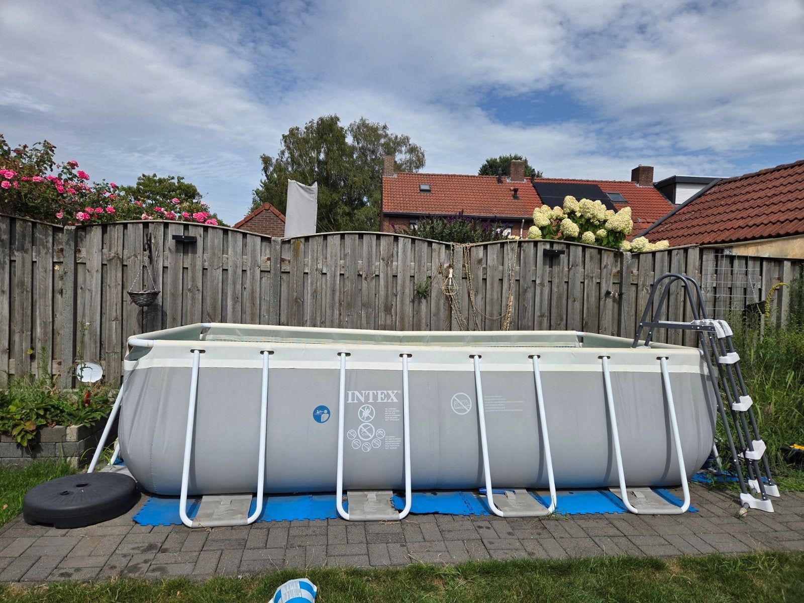 Intex Zwembad 400x200x100 cm - Rechthoekig Frame, Gebruikt, 200 tot 300 cm, 80 tot 120 cm, Ophalen of Verzenden