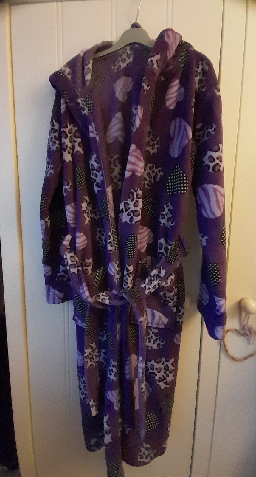 Soho paarse badjas met hartjes, maat 146/152, Nacht- of Onderkleding, Meisje, Soho, Ophalen of Verzenden