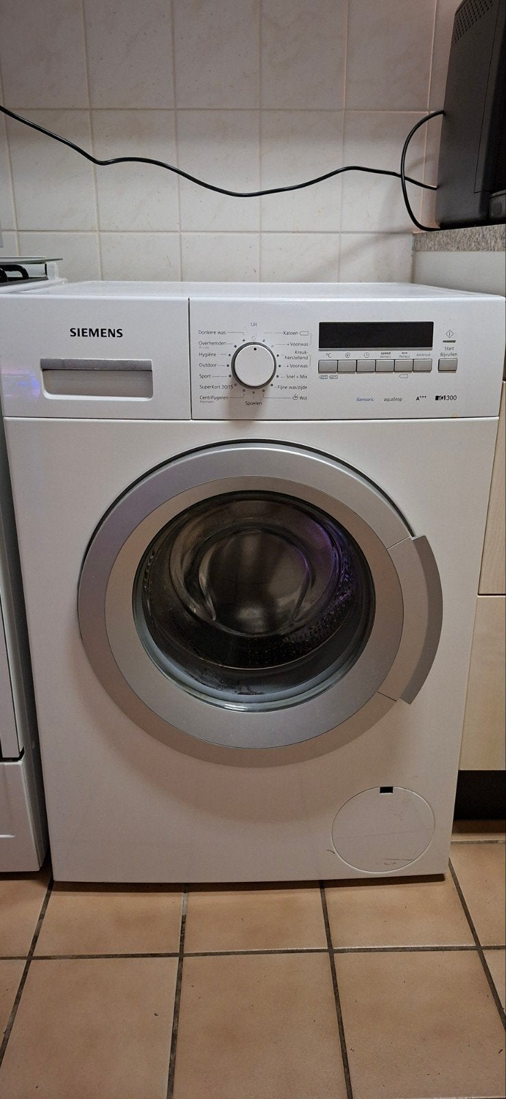 Wasmachine Siemens 7 kg iQ 300 a+++, Ophalen, Gebruikt, 1200 tot 1600 toeren, 85 tot 90 cm