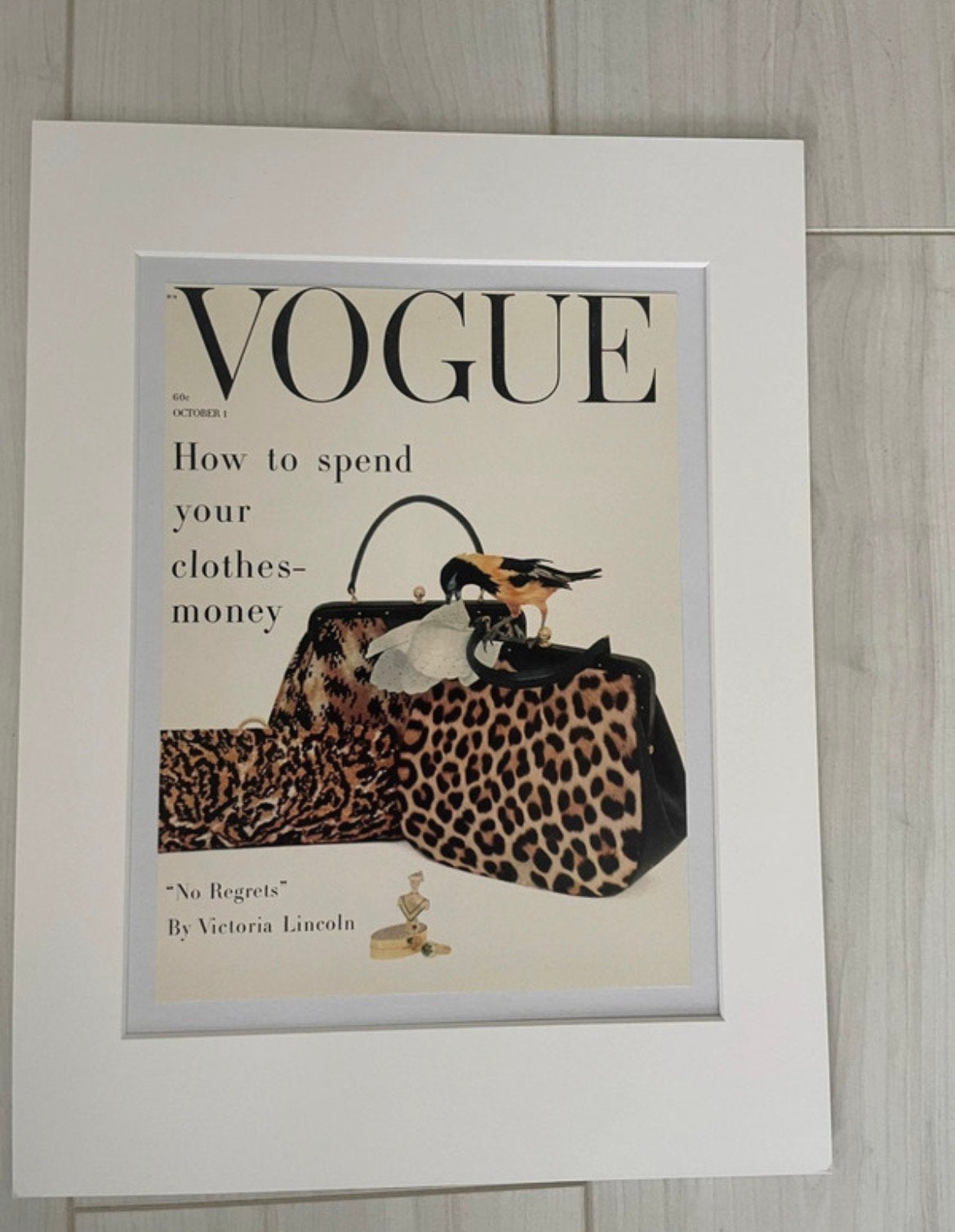 Vogue cover, afmeting 30x40, 30 cm, Schilderij, Nieuw, Ophalen of Verzenden