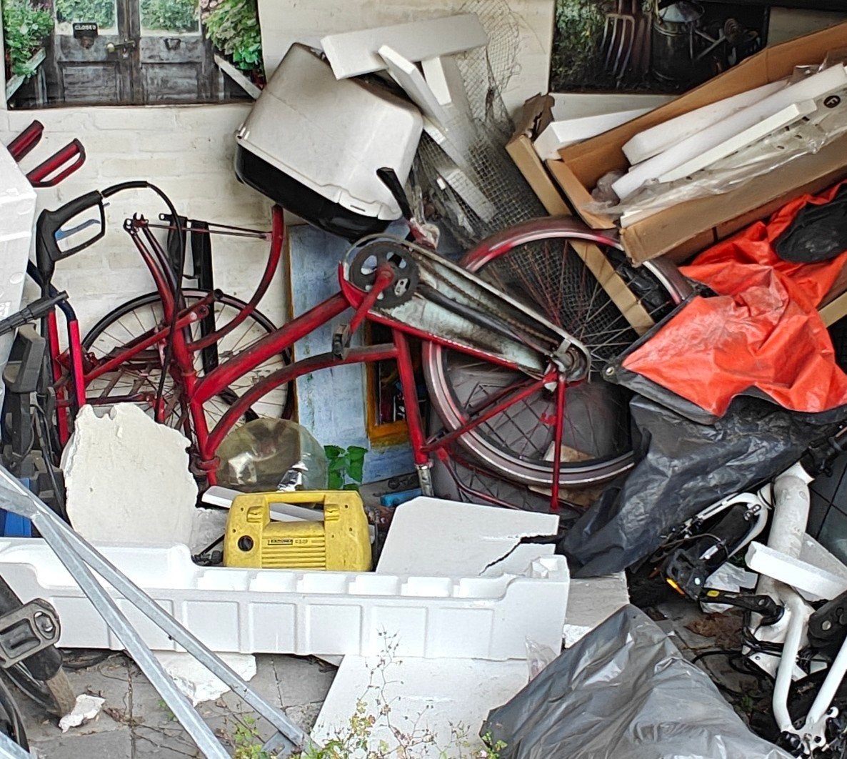 Oude fiets voor ijzer ophalen, Ophalen, Gebruikt, Overige typen, Staal