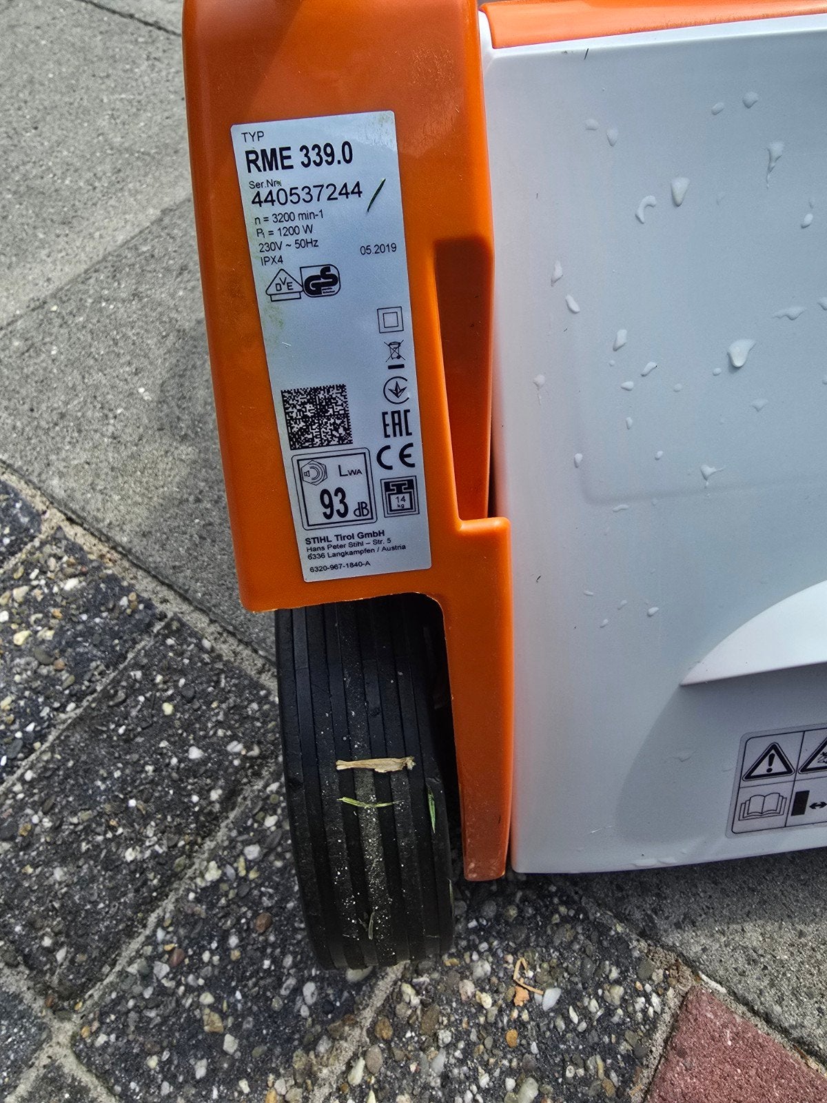 Stihl RME 339 Elektrische Grasmaaier - Zo goed als nieuw, Ophalen, Cirkelmaaier, Stihl, Elektrische grasmaaier