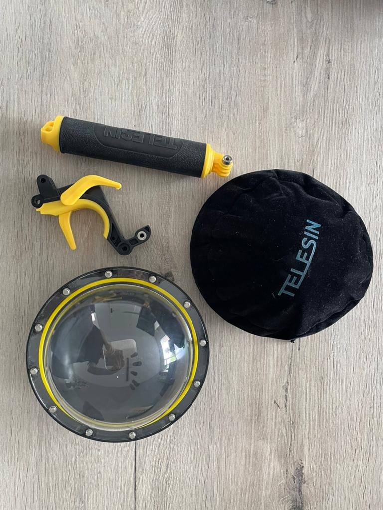 TELESIN 6” Dome Port voor GoPro Hero 5/6/7 – compleet set, Ophalen, Zo goed als nieuw