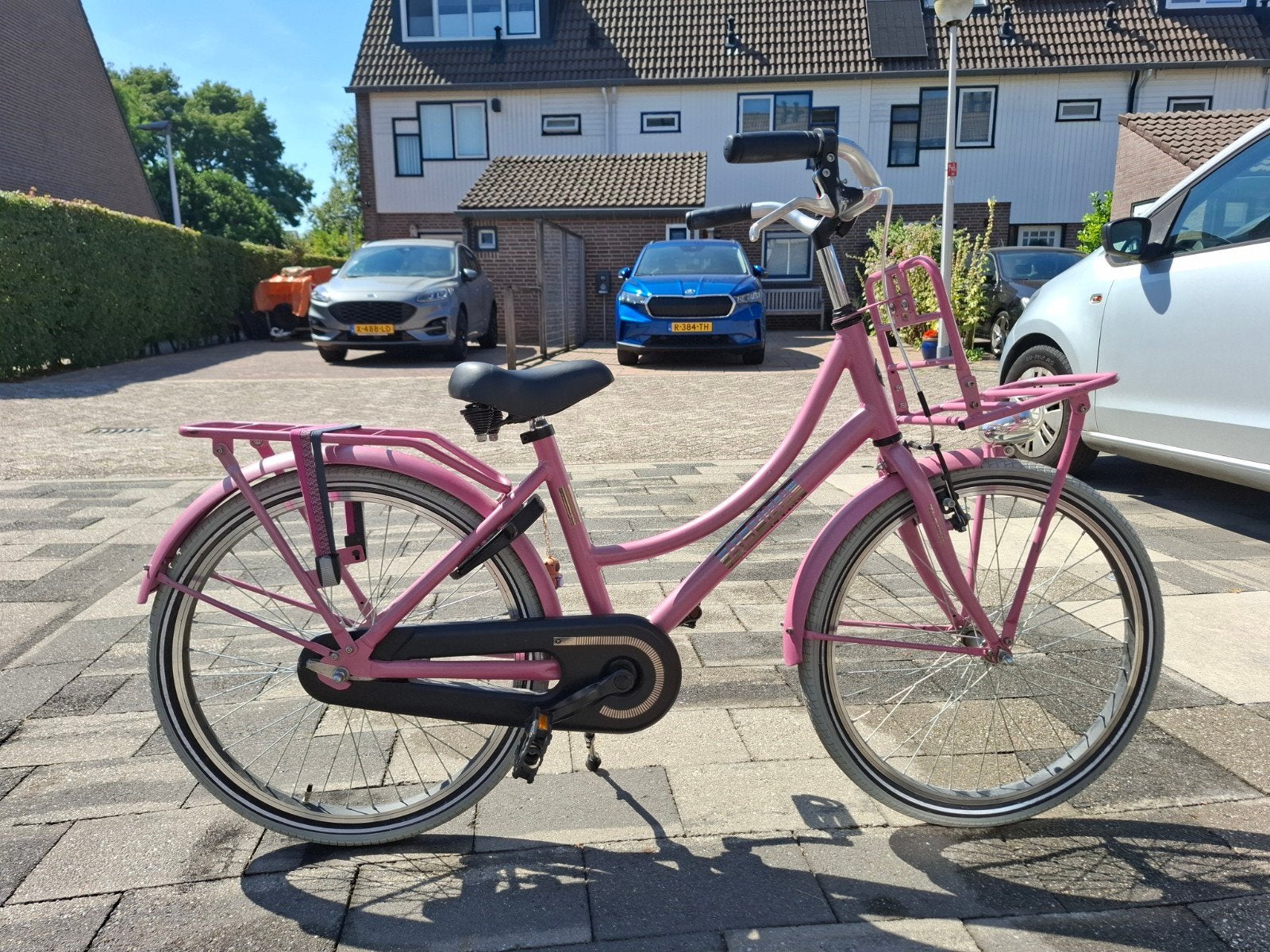 Alpina Cargo 22 inch kinderfiets - Roze, Fietsen en Brommers, Ophalen, Terugtraprem, 22 inch, Zo goed als nieuw