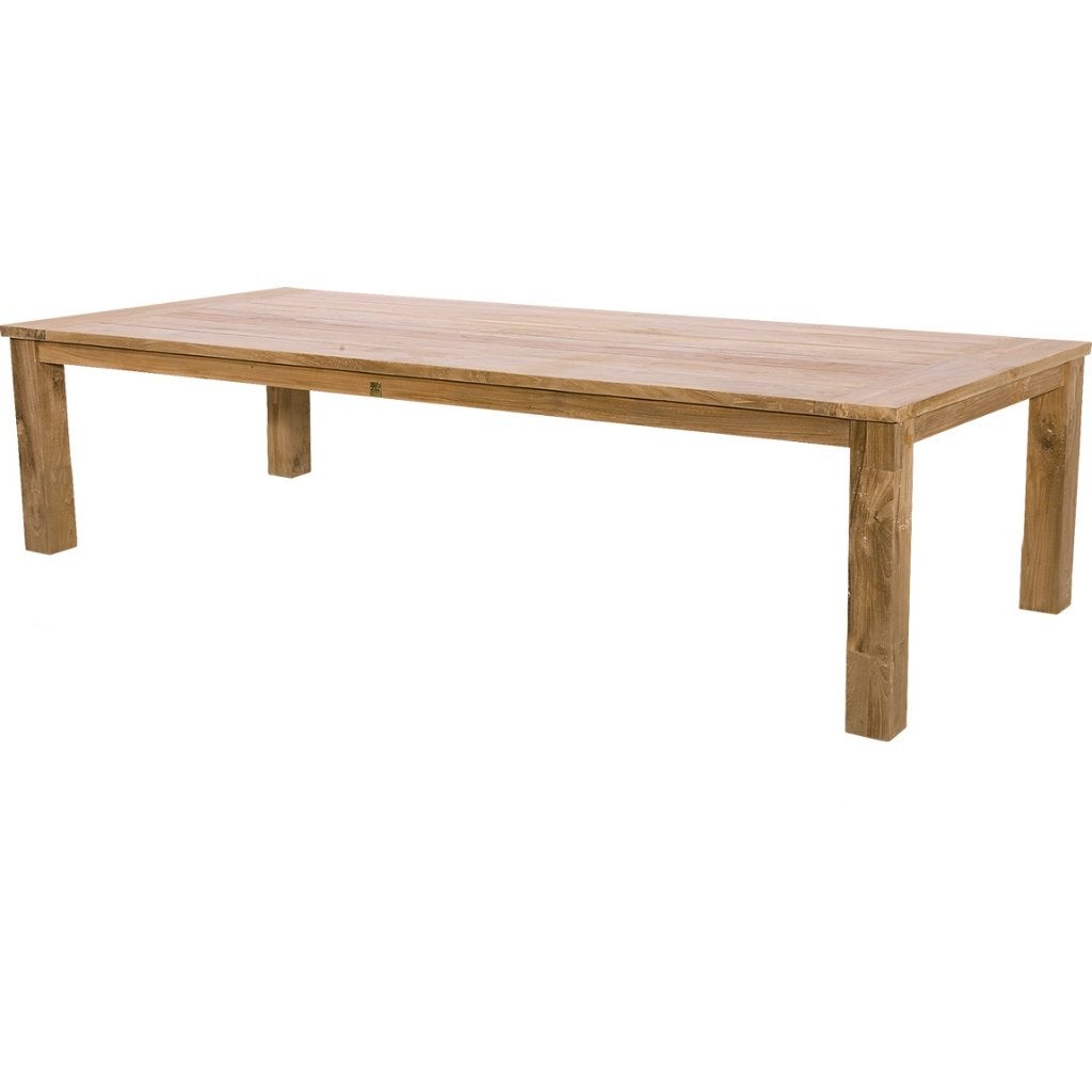 Teakhouten lounge dining tafel 240 x 100 cm, Ophalen of Verzenden, Nieuw, Bruin, Hout