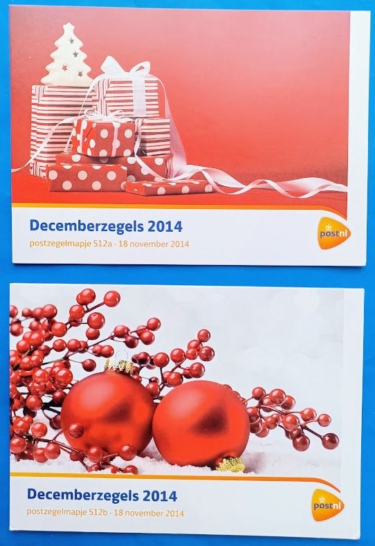 Postzegelmapje 512 A & B - Decemberzegels 2014, Postzegels en Munten, Postzegels | Nederland, Ophalen of Verzenden, Na 1940, Postfris