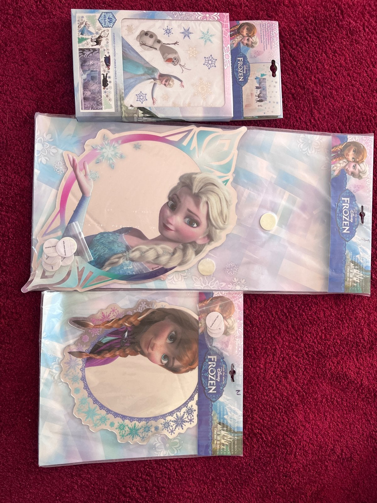 Disney Frozen decoratie set: spiegels en muurstickers, Ophalen, Zelfklevend, Nieuw, Wanddecoratie