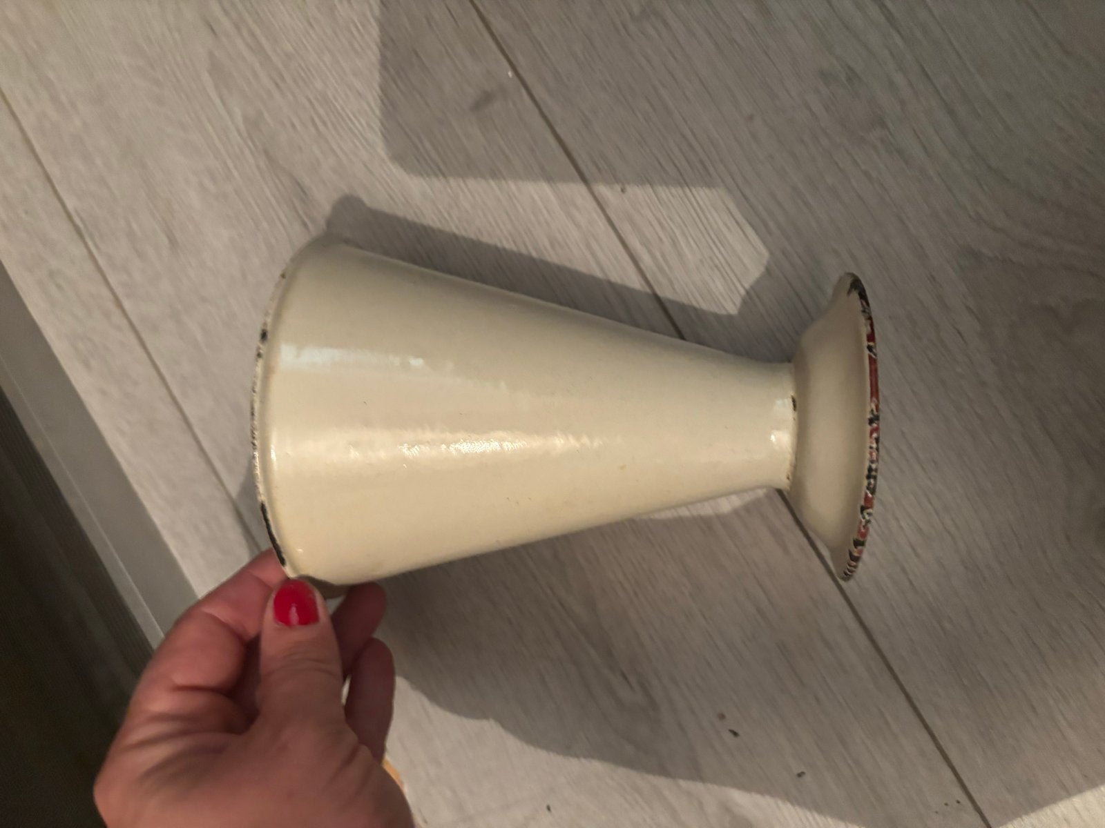 Vintage EDG Emaille Maatbeker - Retro Keukengerei, Ophalen of Verzenden