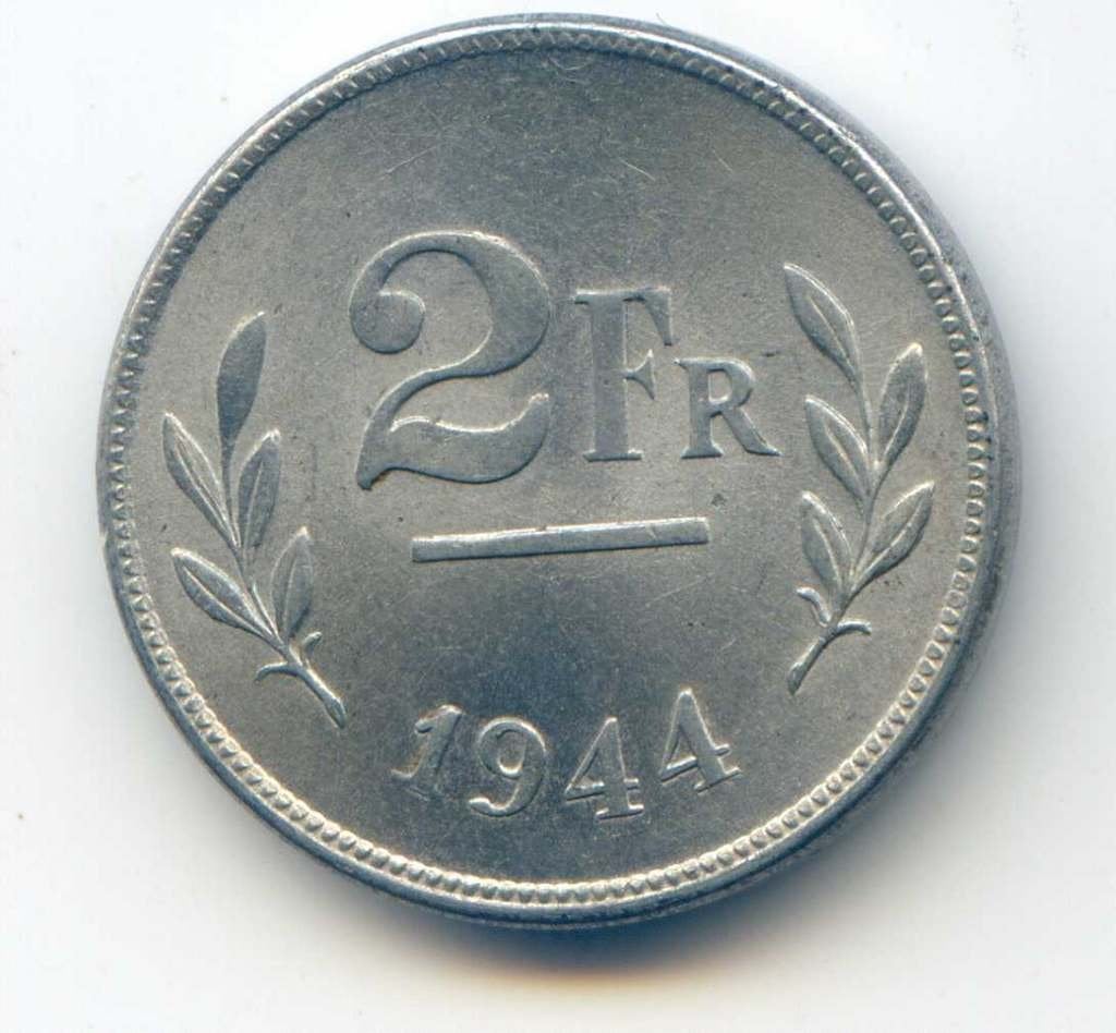 België 2 Francs 1944 UNC- Made in the USA (WOII), Ophalen of Verzenden