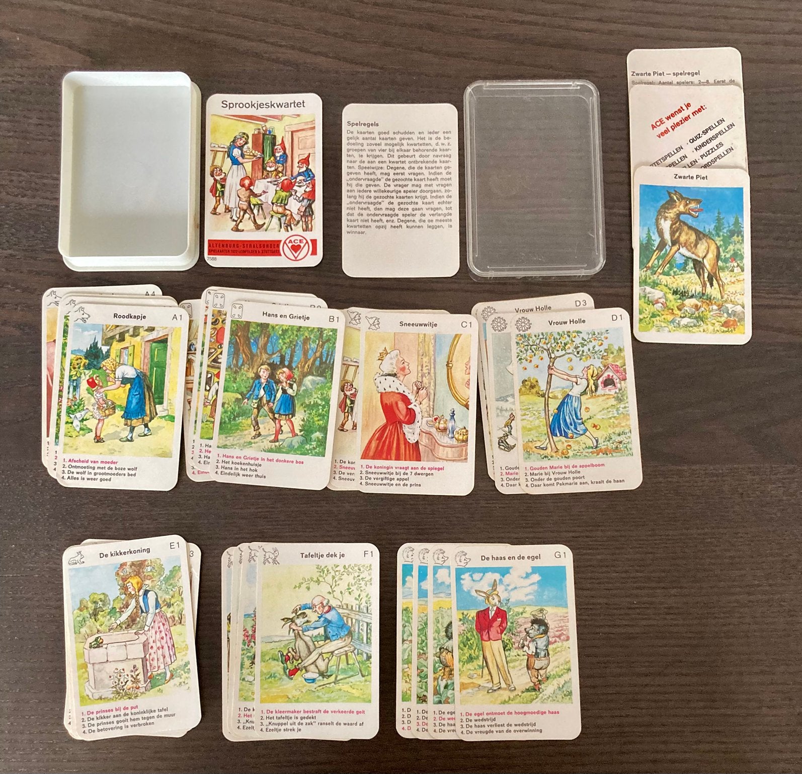 Prachtig vintage sprookjeskwartet van ACE W-Germany., Ophalen of Verzenden, Gebruikt, Speelkaart(en)