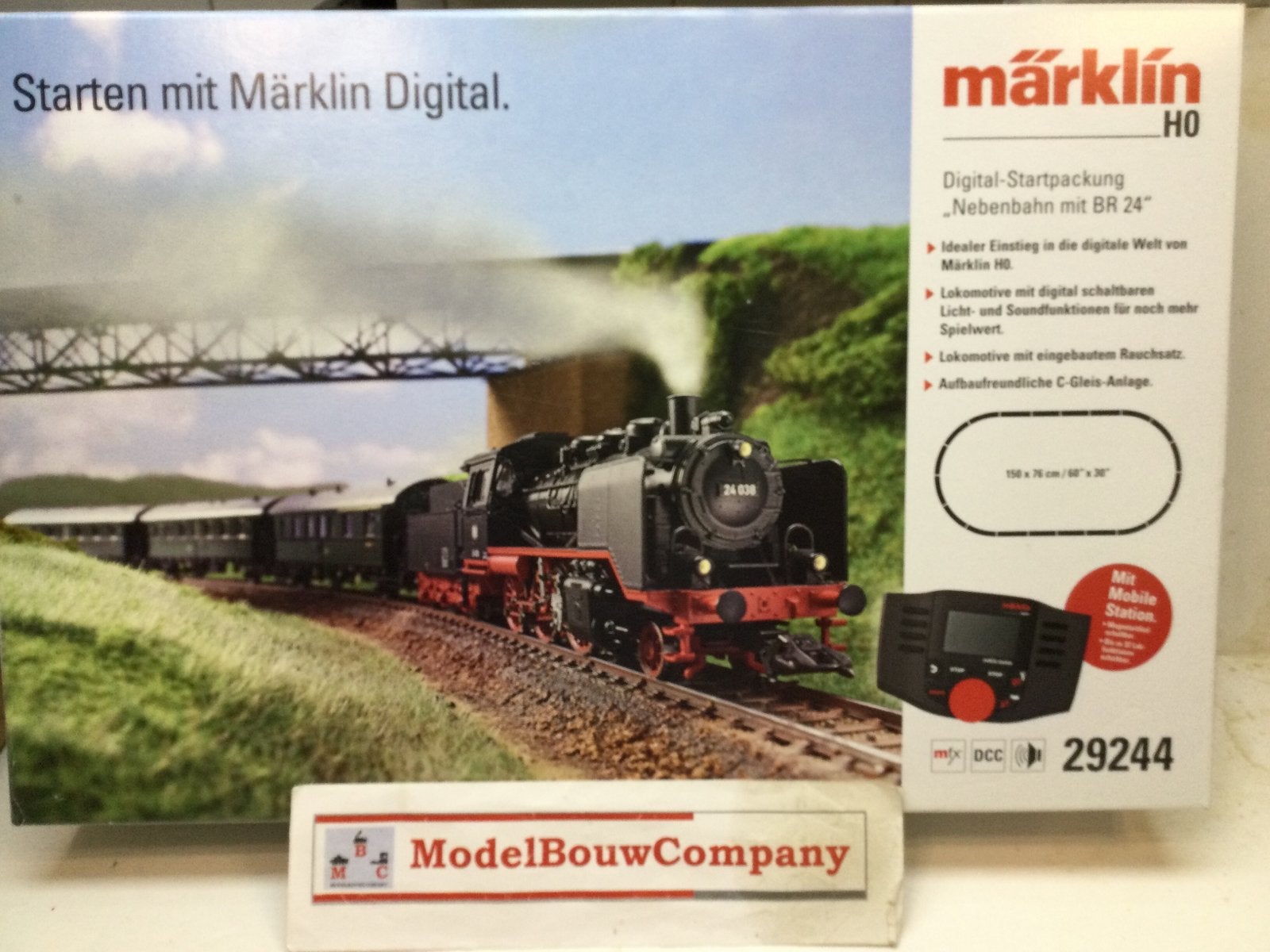 Marklin 29244 Digitale start set Br 24 Nebenbahn, Hobby en Vrije tijd, Modeltreinen | H0, Wisselstroom, Locomotief, Nieuw, Ophalen of Verzenden
