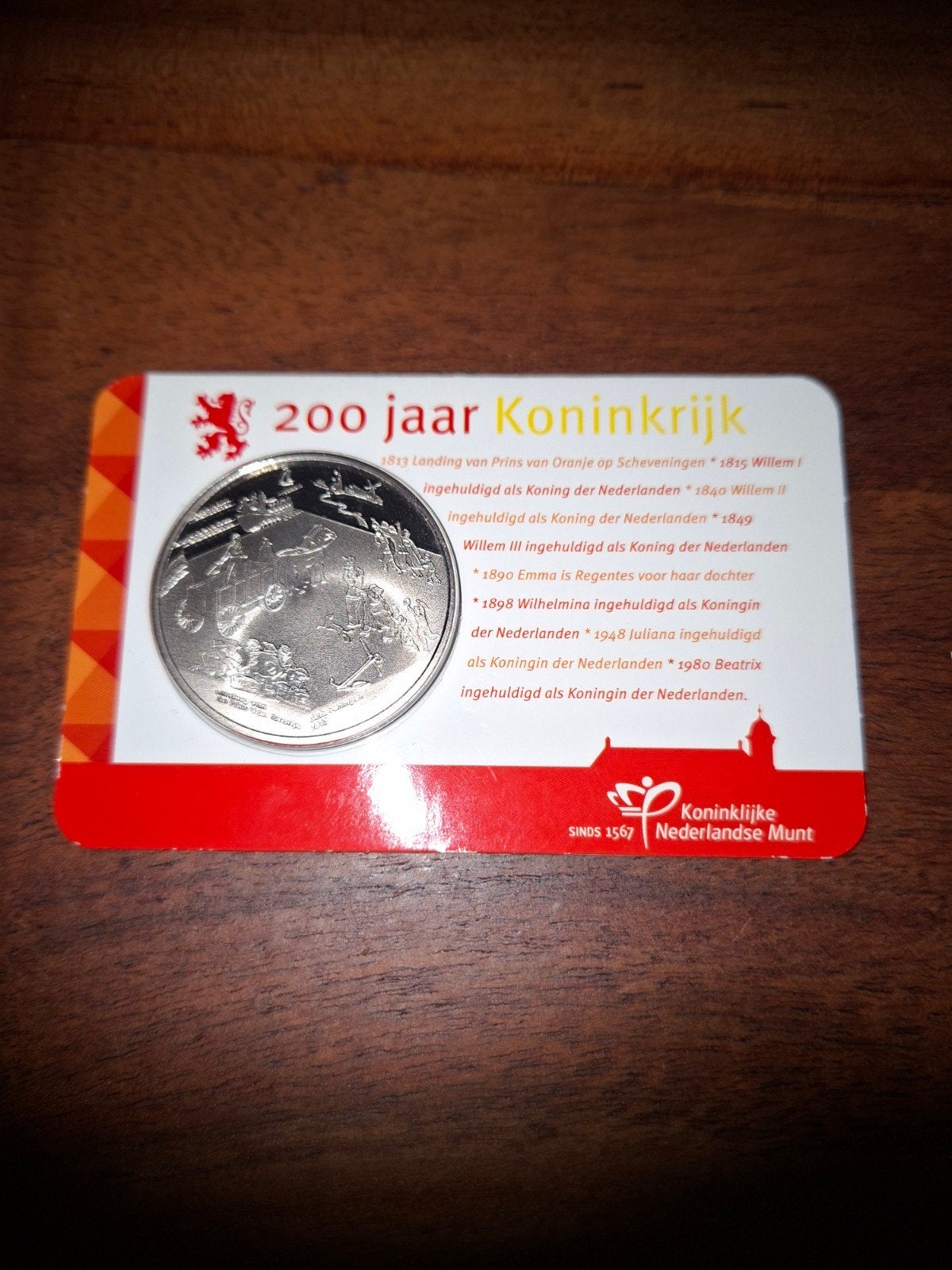 200 jaar Koninkrijk - Herdenkingsmunt, Postzegels en Munten, Munten | Nederland, Verzenden
