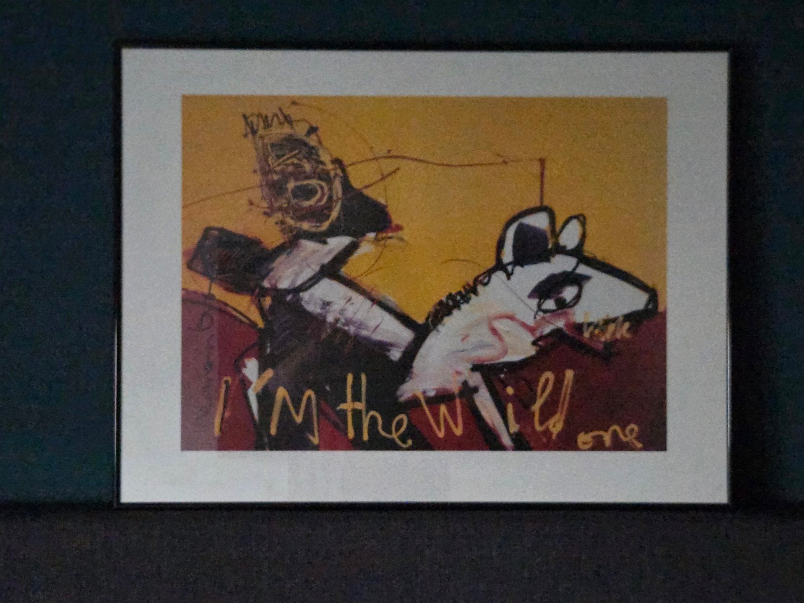 Herman Brood - I'm the wild one (ingelijste print), Ophalen, Expressionistisch, Print, Overige onderwerpen