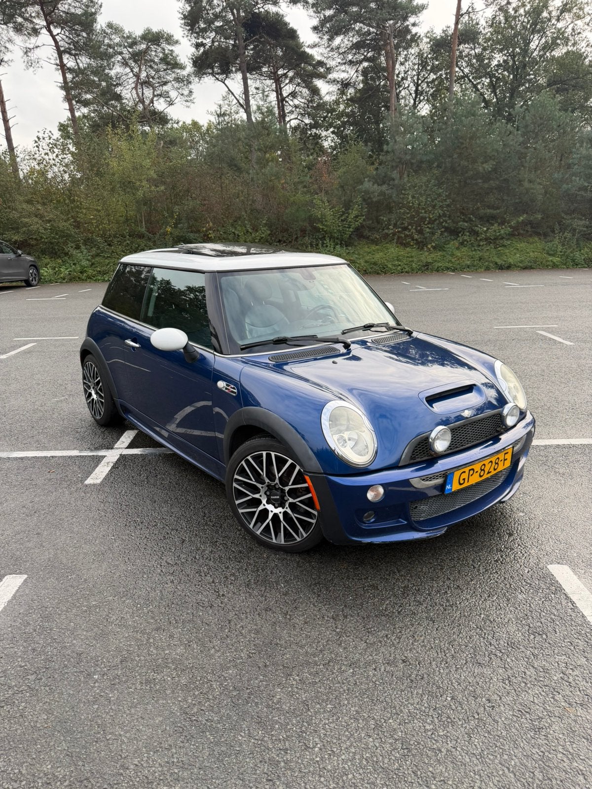 Mini Cooper S Chili JCW 2004 Blauw, Auto's, Voorwielaandrijving, 1228 kg, 4 cilinders, Leder