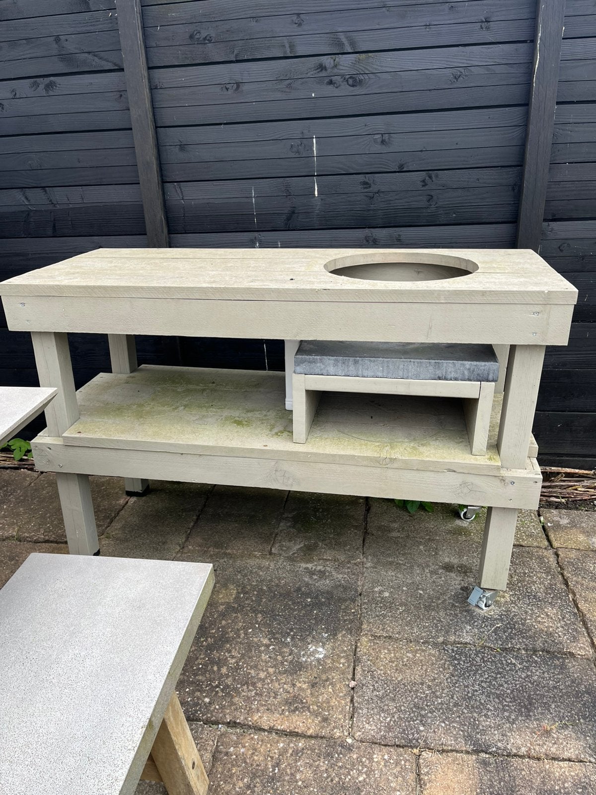 Barbecue-tafel tuintafel steigerhout bbq-meubel, Ophalen, Gebruikt, Rechthoekig, Hout