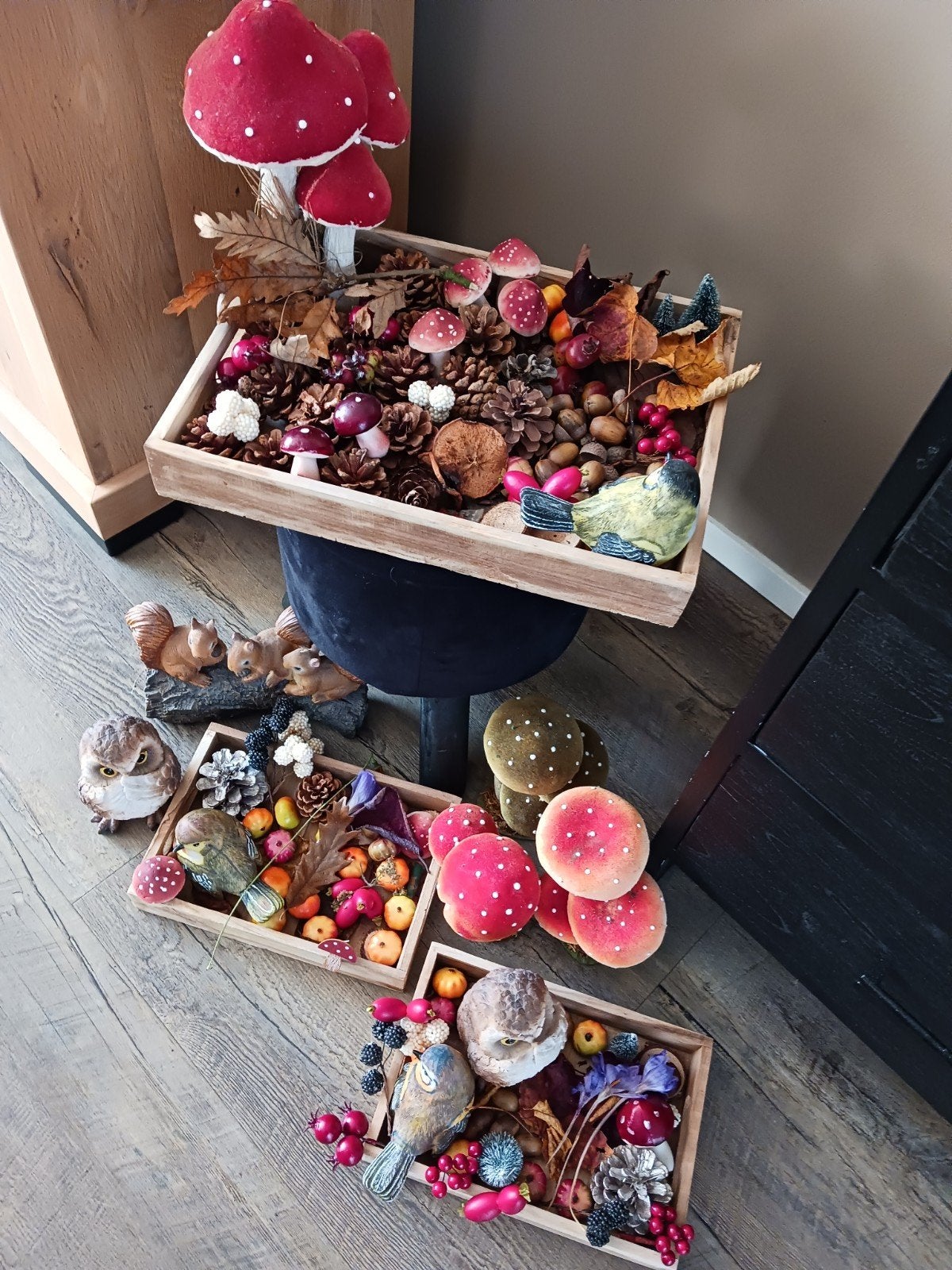 Herfst decoratie, Ophalen