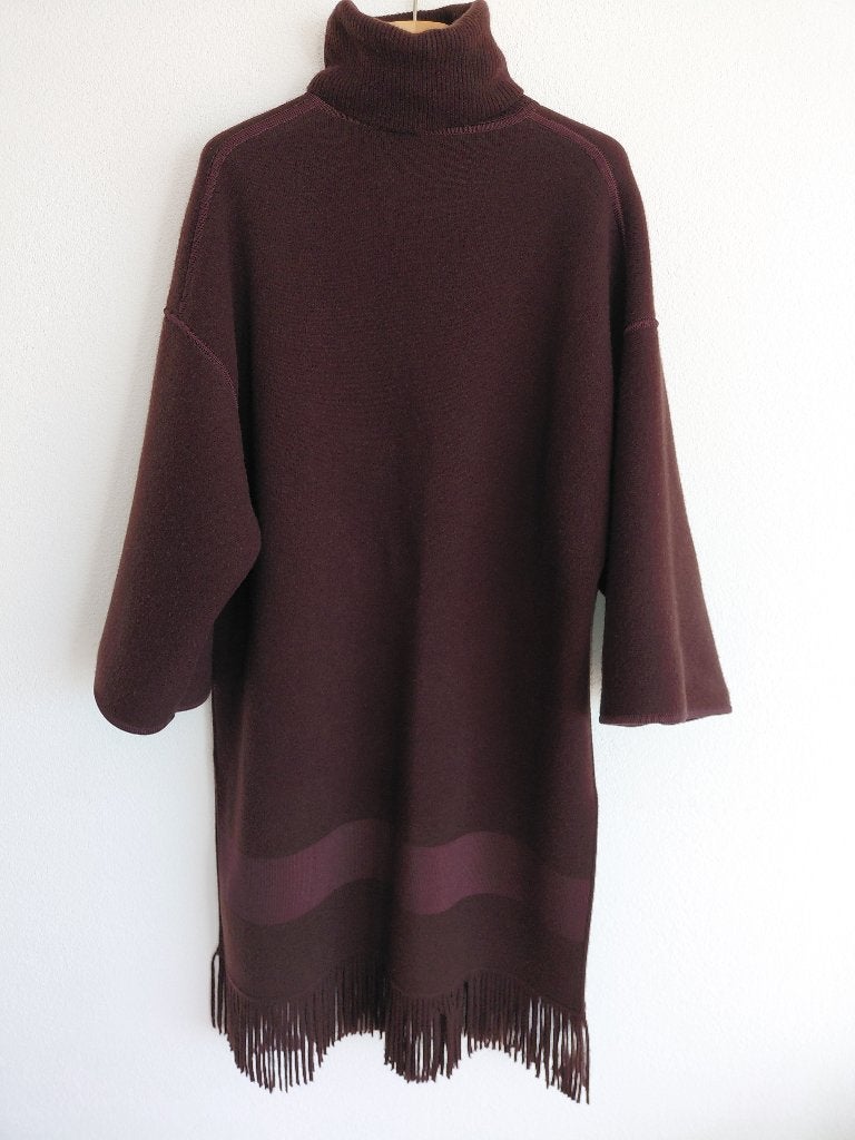 HERMES MANTEL DEELS CASHMERE MEDIUM, Maat 38/40 (M), Bruin, Ophalen of Verzenden, Zo goed als nieuw