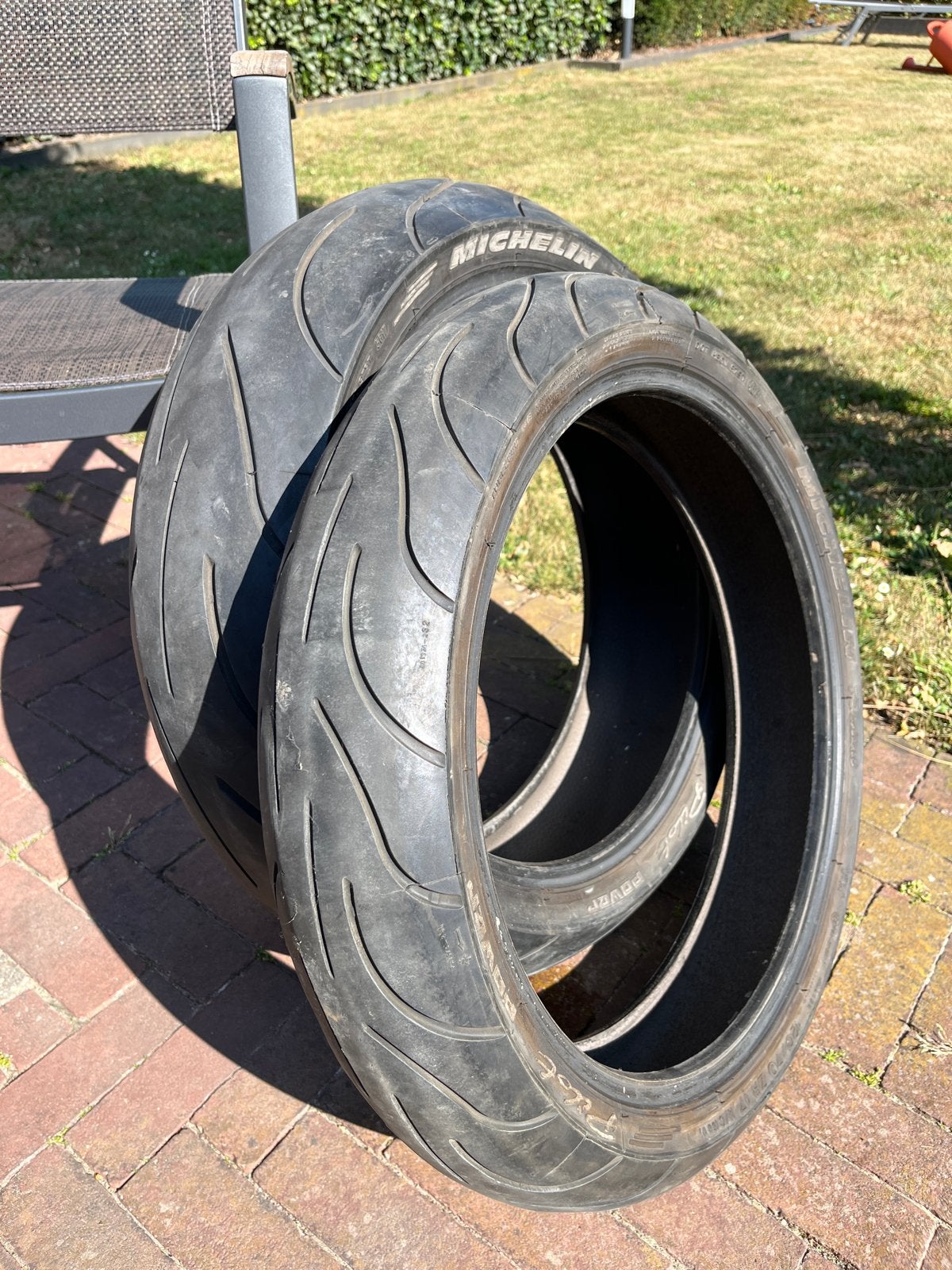 Michelin Pilot Power Motorbanden Set (Voor- en Achterband), Motoren, Ophalen, Gebruikt