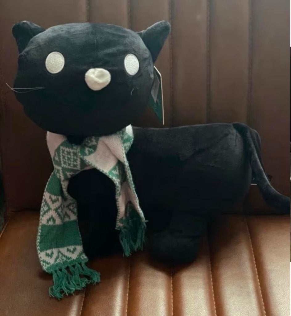 HEMA Siepie kat poes pluche knuffel met sjaal en memory, Ophalen of Verzenden