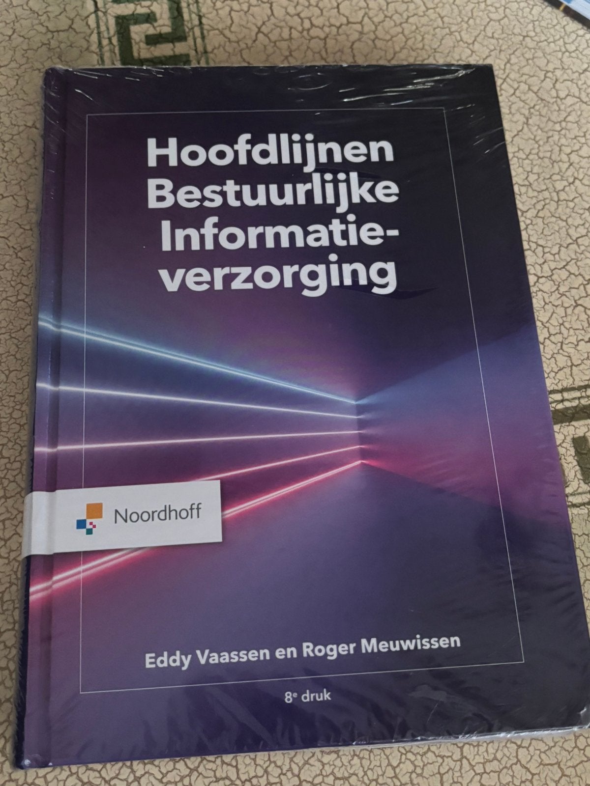 Hoofdlijnen bestuurlijke informatievoorziening (sealed), Boeken, Ophalen of Verzenden, Nieuw, Economie en Marketing