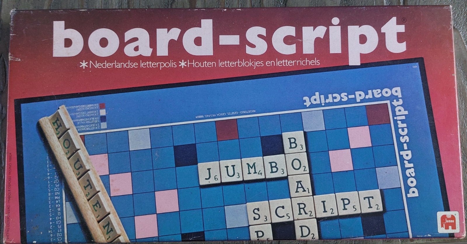 Board-Script: Scrabble look alike, Drie of vier spelers, Ophalen of Verzenden, Gebruikt, Jumbo