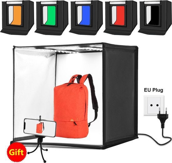Puluz led lichtbox 60 CM complete foto studio, Audio, Tv en Foto, Fotografie | Fotostudio en Toebehoren, Ophalen, Z, Puluz, Complete fotostudio