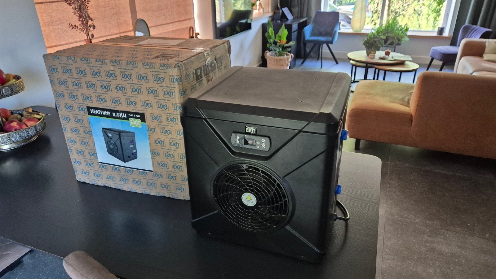 EXIT zwembad warmtepomp 22m3 5.5 kw. bijna niet gebruikt., Ophalen, Zo goed als nieuw, Verwarming