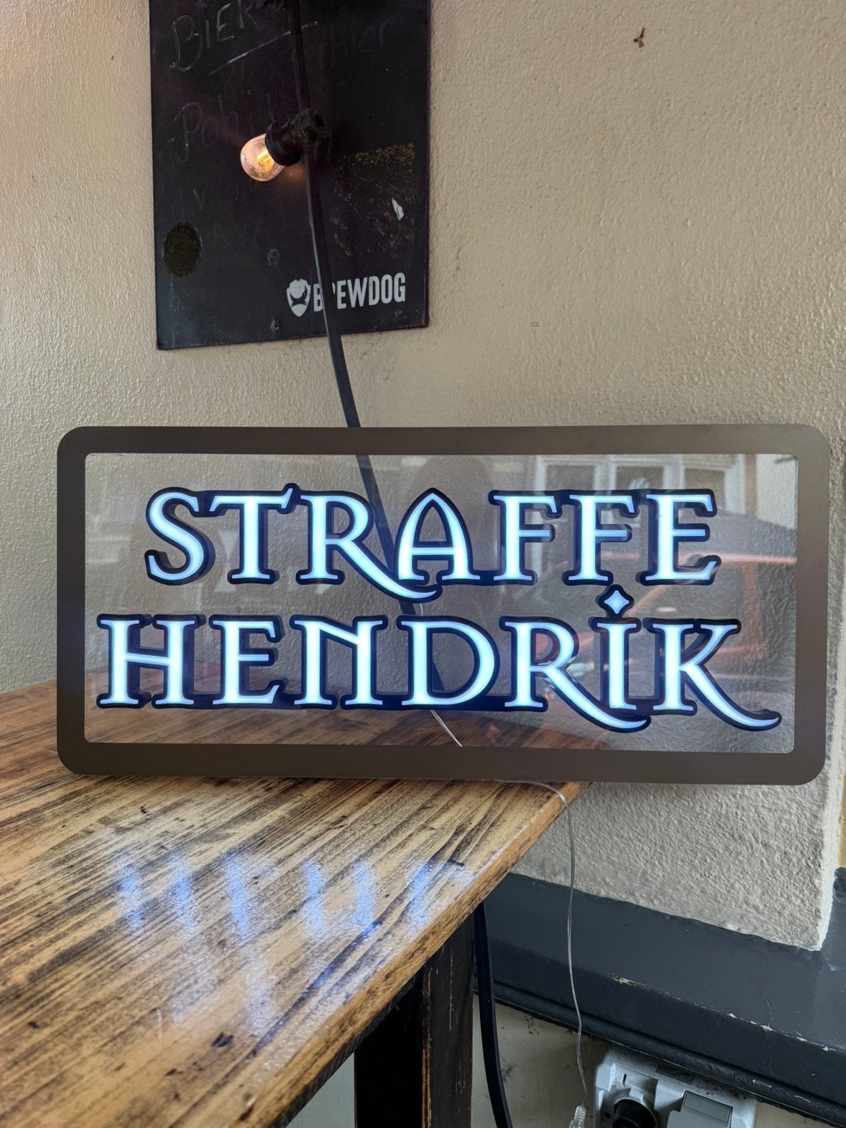 Straffe Hendrik Lichtreclame / LED Bord, Ophalen, Zo goed als nieuw, Reclamebord, Plaat of Schild, Overige merken