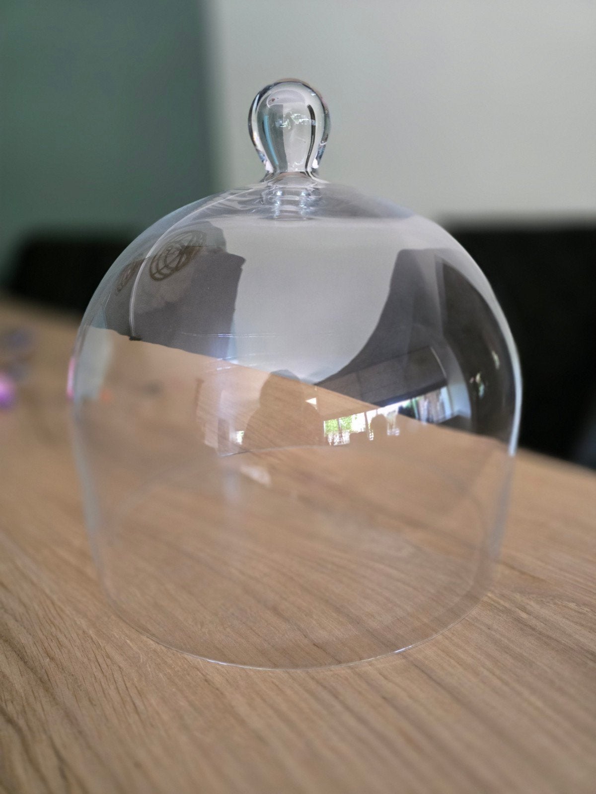 Glazen stolp met knop - Decoratieve display, Ophalen, Zo goed als nieuw, Glas, Modern